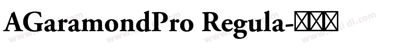 AGaramondPro Regula字体转换